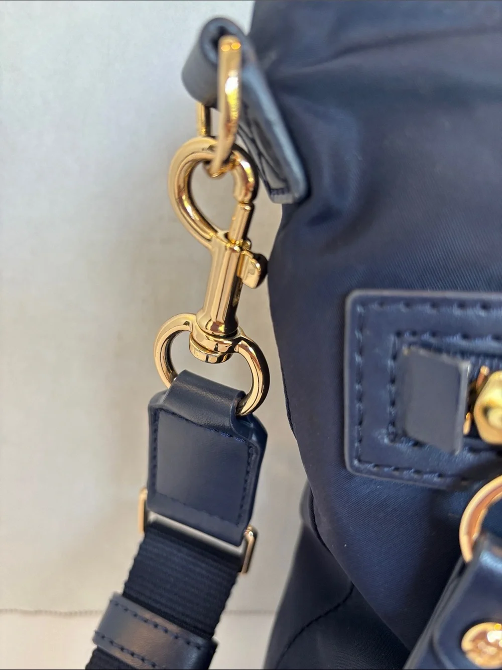 Tory Burch Navy Tilda Swingback Crossbody with Gold-Tone Hardware